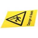 RS PRO Black Yellow Polycarbonate Safety Label Danger of Death 400mm x 300mm 776-0989