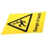RS PRO Black Yellow Polycarbonate Safety Label Danger of Death 400mm x 300mm 776-0989