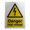 RS PRO Vinyl Safety Label Danger High Voltage Text 200 mm x 150 mm 776-0986