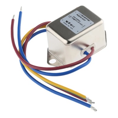 Schaffner Chassis Mount EMI Filter FN2010 10A 250V ac/dc 0Hz-400Hz Wire Termination FN2010