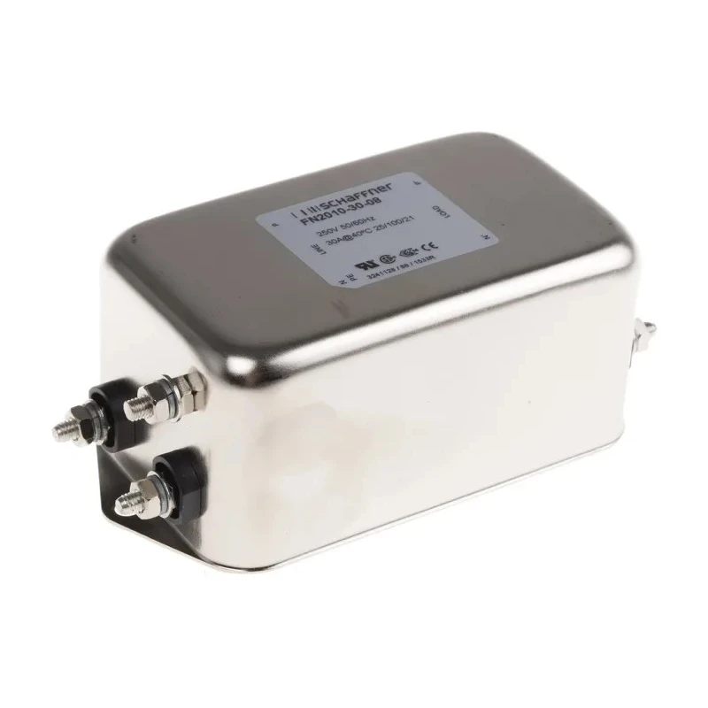 Schaffner Chassis Mount EMI Filter 30 A 250V AC/DC 0Hz-400Hz, Stud Termination, 1 Phase FN2010