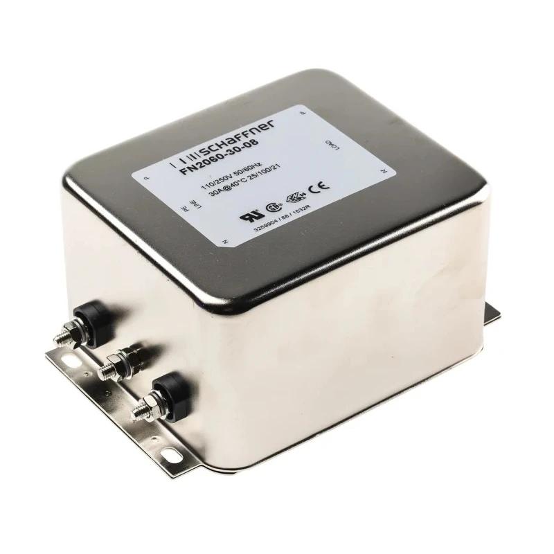 Schaffner Chassis Mount EMI Filter 30 A 250V ac/dc 400Hz Two-Stage Stud Termination 1 Phase FN2060