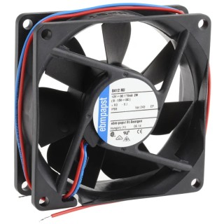 ebm-papst 8400 N Series IP68 Protected Axial Fan, 12V DC, 2W, 69 m³/h, 80 x 80 x 25 mm