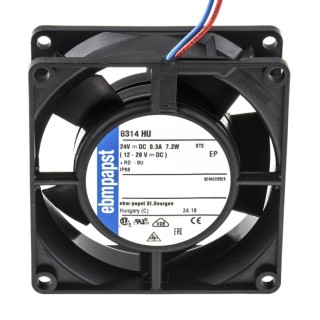 ebm-papst 8300 Series IP68 Protected Axial Fan 24V DC 6W 80 m³/h 80x32 mm