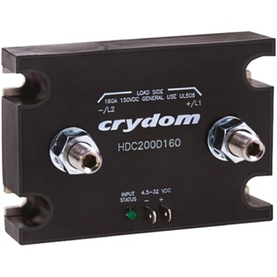 Crydom HDC Series Solid State Relay Panel Mount 120A Load 7-72V DC Load, 4.5-32V DC Control HDC100D120
