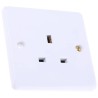 RS PRO 13A White 1 Gang Flush Mount Indoor Plug Socket Type G 230V Matt Finish 775-8062