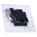 RS PRO 13A White 1 Gang Flush Mount Indoor Plug Socket Type G 230V Matt Finish 775-8062