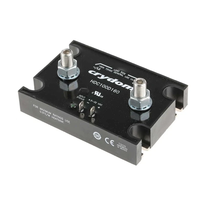 Crydom Solid State Relay, Panel Mount, 160 A Load, 72 V dc Load, 32 V dc Control HDC100D160