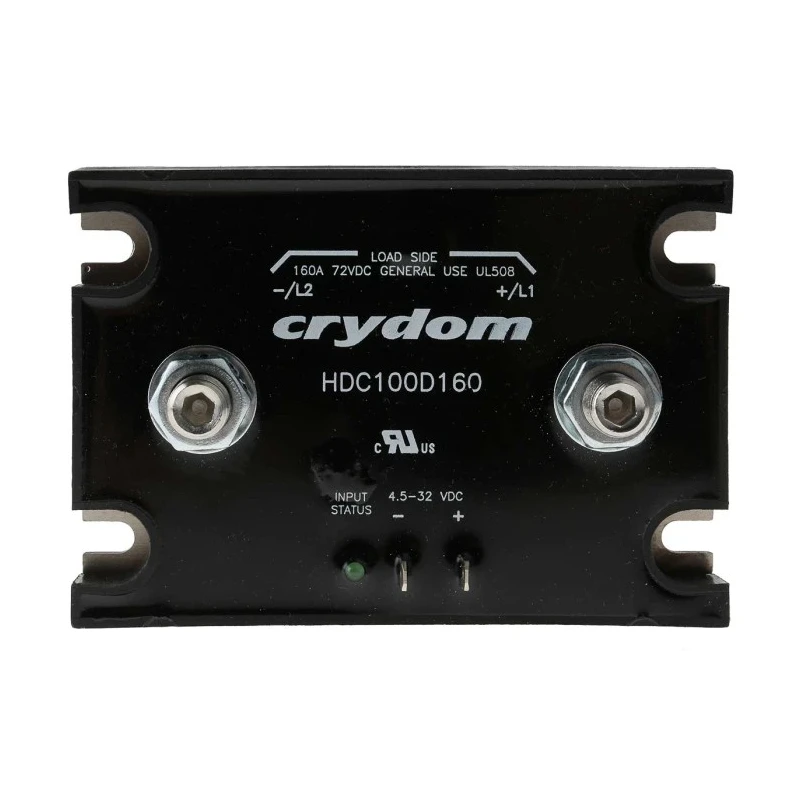 Crydom Solid State Relay, Panel Mount, 160 A Load, 72 V dc Load, 32 V dc Control HDC100D160