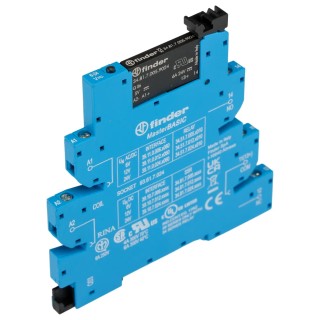 Finder Solid State Interface Relay, 6A Load Current, Control Voltage 4.8-6.6V DC, DIN Rail Mount Screw 39.10.7.006.9024