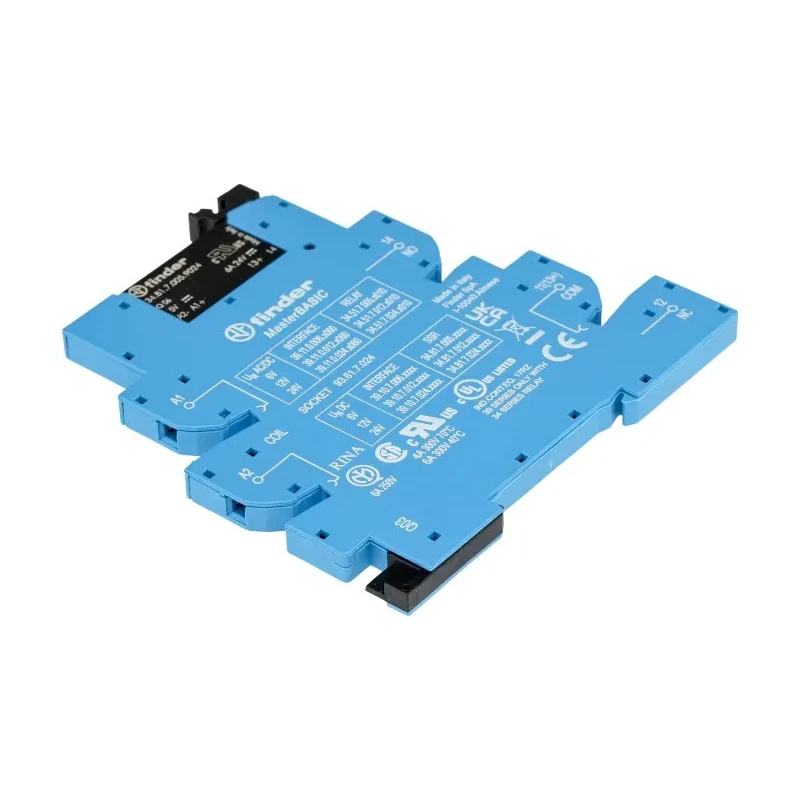 Finder Solid State Interface Relay, 6A Load Current, Control Voltage 4.8-6.6V DC, DIN Rail Mount Screw 39.10.7.006.9024
