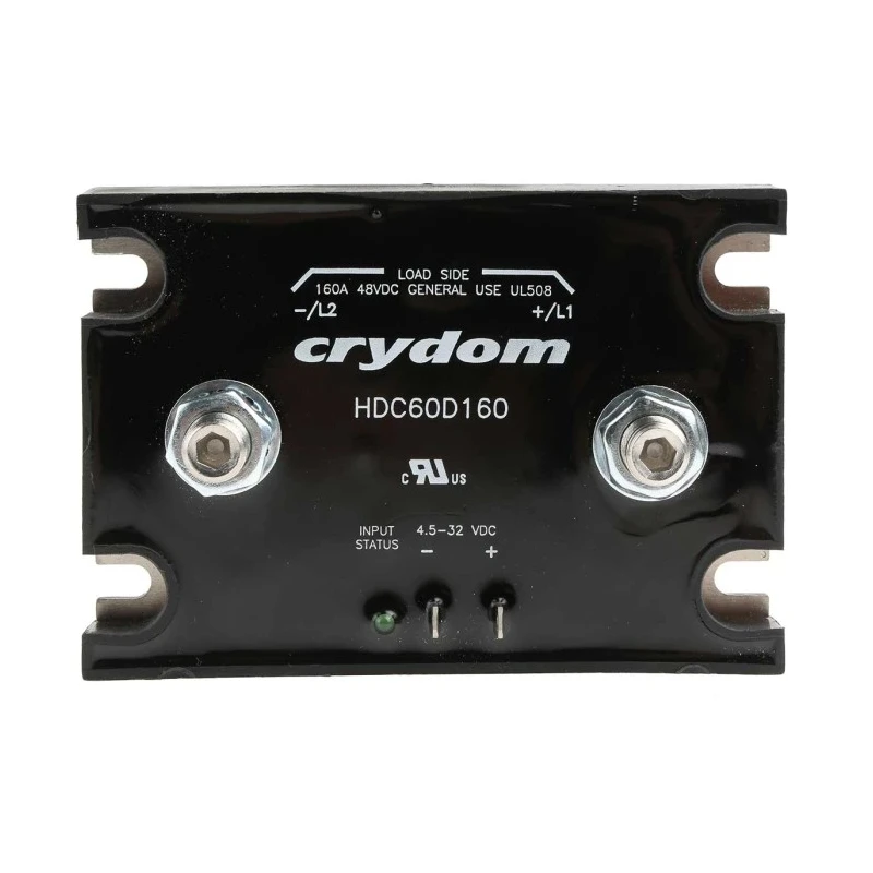 Crydom Panel Mount Solid State Relay 160 A Load, 48 V dc Load, 32V dc Control HDC60D160