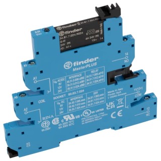 Finder 39 Solid State Interface Relay, Control Voltage 26.4V DC, 6A Load Current, DIN Rail Mounting, Screw 39.30.7.024.9024