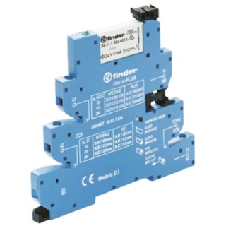 Finder 39 Series Electromechanical Interface Relay DIN Rail Mount 125V ac Coil SPDT 6A Switching 250V ac 39.31.0.125.0060