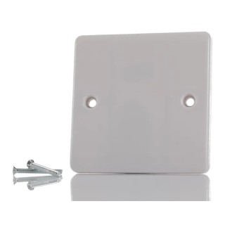 RS PRO White 1 Gang Blanking Plate Urea Formaldehyde Material 85.6x85.6x7.4mm 775-8093