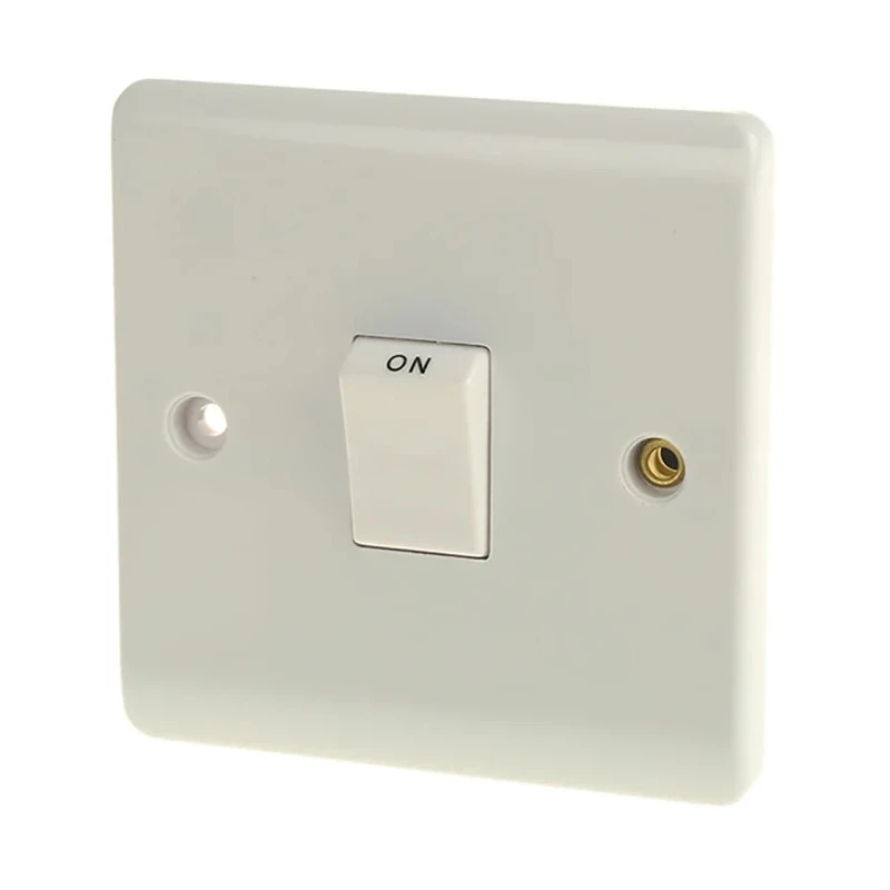 RS PRO White 1 Way Rocker 1 Gang Double Pole Plate Switch 20A 250V RS White Range 775-8074