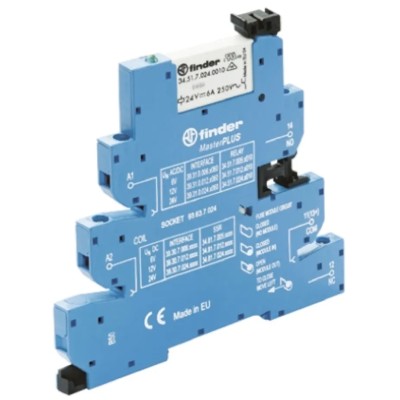 Finder 39 Series Interface Relay, DIN Rail Mount, 125V AC Coil, SPDT Contact Configuration 39.31.3.125.0060