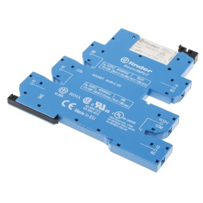 Finder 39 Series Electromechanical Interface Relay DIN Rail Mount 125V AC Coil SPDT Contact 6A 250V AC 70°C 39.41.0.125.5060