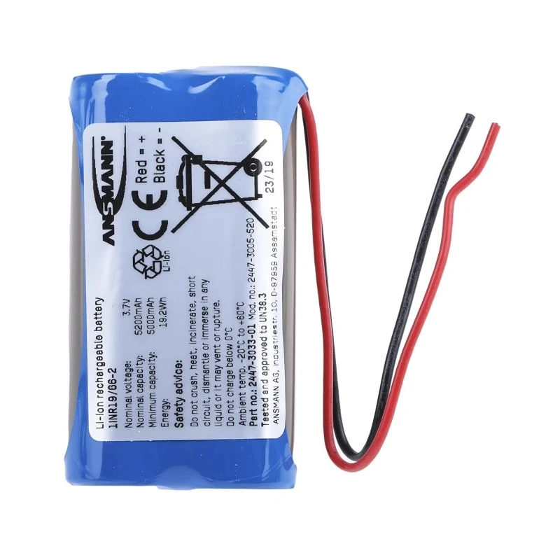 Ansmann 3.6 V Lithium-ion Rechargeable Battery Pack 2 Cells 5200 mAh 2447-3005