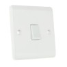 RS PRO White 2 Way Rocker Light Switch 1 Gang 250V 10A Urea Formaldehyde Matt Finish 775-8090