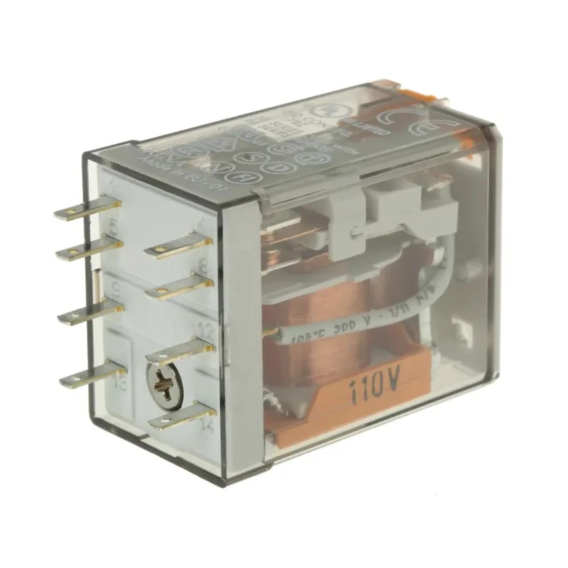 Finder Power Relay 110V AC Coil 10A Switching Current DPDT Contact Configuration Model 55.32.8.110.0040