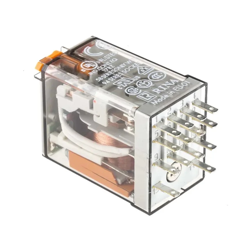 Finder Power Relay 24V ac Coil Voltage, 7A Switching Current, 4PDT Contact Configuration 55.34.8.024.0054