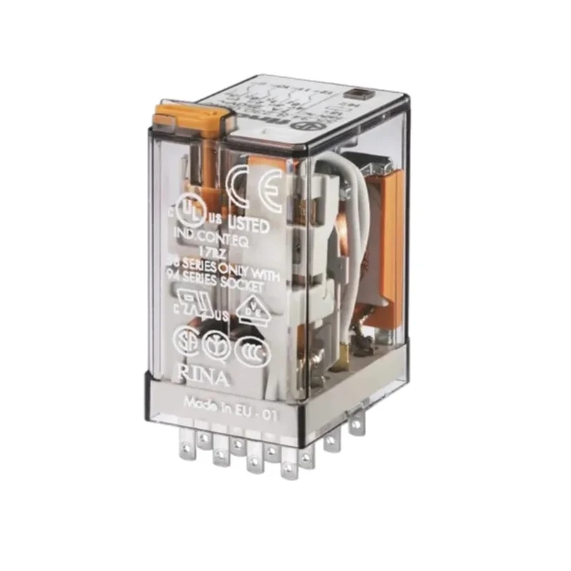 Finder Power Relay 24V ac Coil Voltage, 7A Switching Current, 4PDT Contact Configuration 55.34.8.024.0054