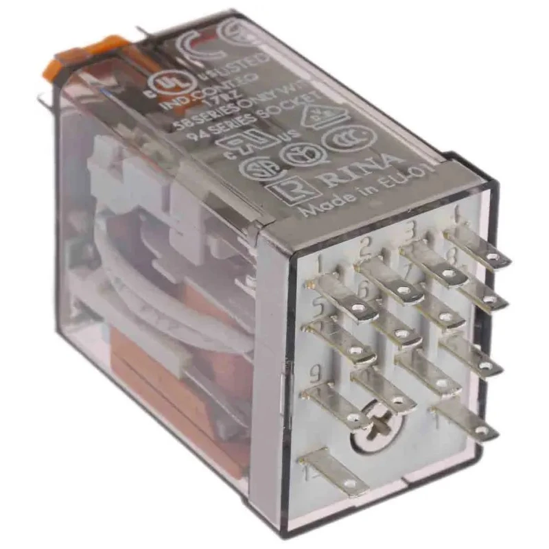 Finder Power Relay 110V AC Coil Voltage, 7A Switching Current, 4PDT Contact Configuration 55.34.8.110.0054