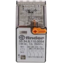 Finder Power Relay 110V AC Coil Voltage, 7A Switching Current, 4PDT Contact Configuration 55.34.8.110.0054