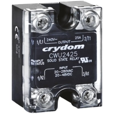 Crydom CW48 Series Panel Mount Solid State Relay 25A Load 660V AC Load 280V AC Control 