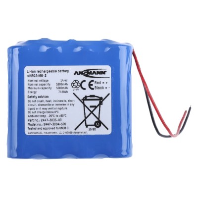 Ansmann 14.4 V Lithium-ion Rechargeable Battery Pack 8 Cells 5200 mAh 2447-3004