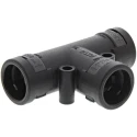 PMA Conduit Fitting T Piece Natural Polyamide 6, NW12 x 3 Nominal Size, Black, IP66 Rated 