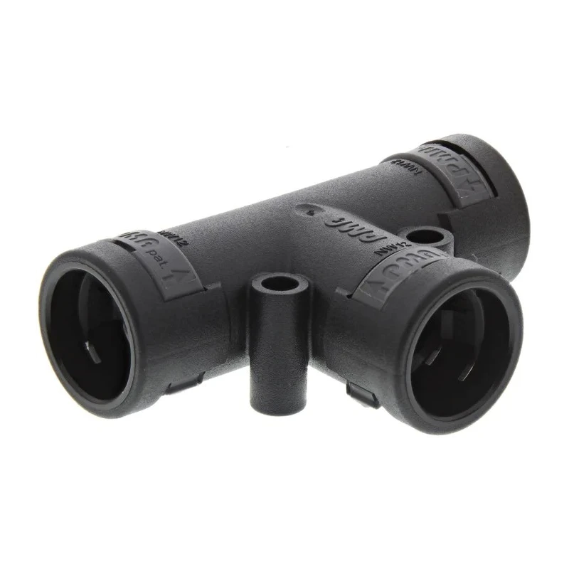 PMA Conduit Fitting T Piece Natural Polyamide 6, NW12 x 3 Nominal Size, Black, IP66 Rated 