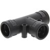 PMA Conduit Fitting T Piece Natural Polyamide 6, NW12 x 3 Nominal Size, Black, IP66 Rated
