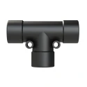 PMA Conduit Fitting T Piece Natural Polyamide 6, NW12 x 3 Nominal Size, Black, IP66 Rated 