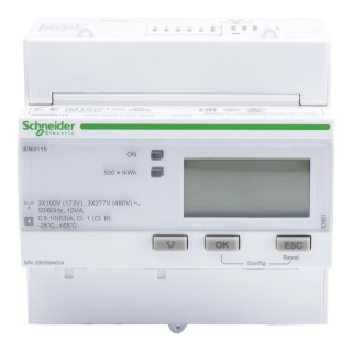 Schneider Electric 3 Phase LCD Energy Meter Acti9 iEM Series Model A9MEM3115