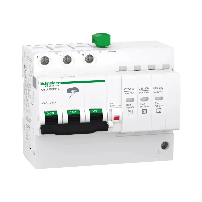 Schneider Electric Surge Protector 5 kA, 400V AC, 3 Poles, Acti9 Parafoudre Series A9L16296