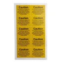 RS PRO Yellow Black Vinyl Safety Label Caution This installation has wiring colours to two versions of BS 7671 55mm 776-0973