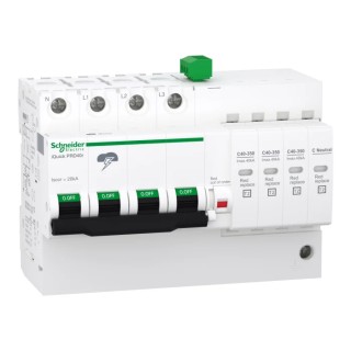 Schneider Electric Surge Protector 20 kA DIN Rail Mount, 230/400V AC, Acti9 Parafoudre Series A9L16294