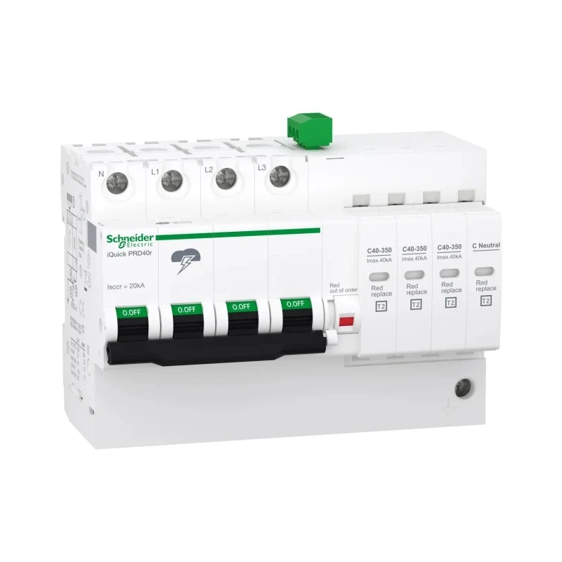 Schneider Electric Surge Protector 20 kA DIN Rail Mount, 230/400V AC, Acti9 Parafoudre Series A9L16294