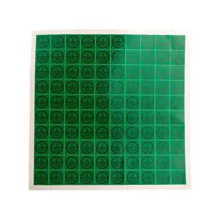 RS PRO Green Black Vinyl Self-Adhesive Protective Earth Safety Label Symbol 25 mm x 25 mm 776-0958