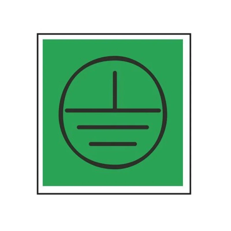 RS PRO Green Black Vinyl Self-Adhesive Protective Earth Safety Label Symbol 25 mm x 25 mm 776-0958
