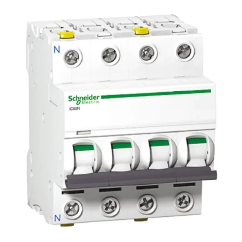 Schneider Electric Acti9 IC60N Miniature Circuit Breaker, 4-Pole, 16A, Type C, 240V AC, 133V DC, 6 kA Breaking A9F04716