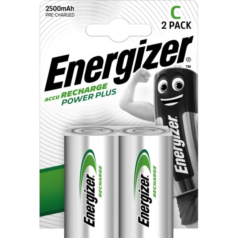 Energizer NiMH Rechargeable C Battery 1.2V 2.5Ah 50mm Height 66g Weight 7638900138740