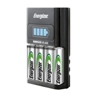 Energizer 16V DC Fast Battery Charger for NiMH AA and AAA Cells 2500mA, UK Plug, 4 Slots 7638900307214