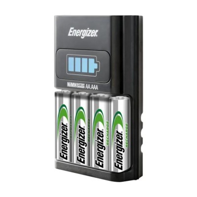 Energizer 16V DC Fast Battery Charger for NiMH AA and AAA Cells 2500mA, UK Plug, 4 Slots 7638900307214