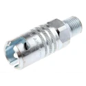RS PRO Steel Pneumatic Quick Connect Coupling, 1/4 in Male G, Zinc Plated, 17 bar Maximum Pressure 776-8328