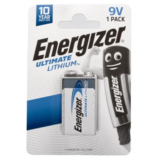 Energizer Lithium Manganese Dioxide 9V Battery 7638900332872, 9.0V Nominal Voltage, Standard Termination, China