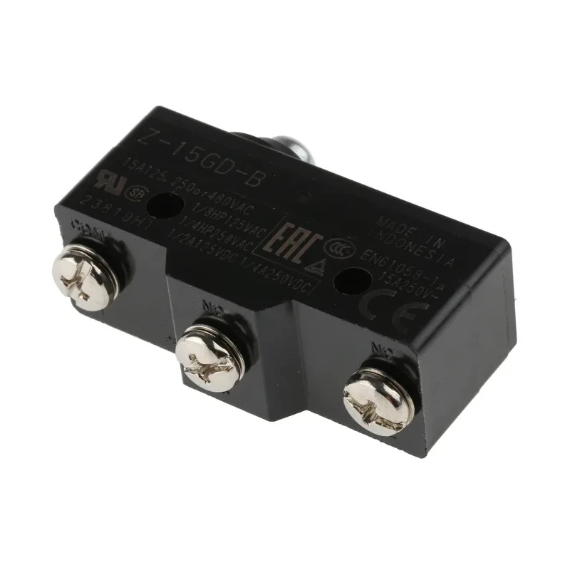 Omron Z Series Plunger Limit Switch SPDT 250V AC 15A Thermosetting Resin Housing IP00 
