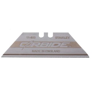 Stanley Tungsten Carbide Flat Cutter Blade, Heavy Duty, 62mm Length, 0.6mm Thickness, 5 Pieces 0-11-800